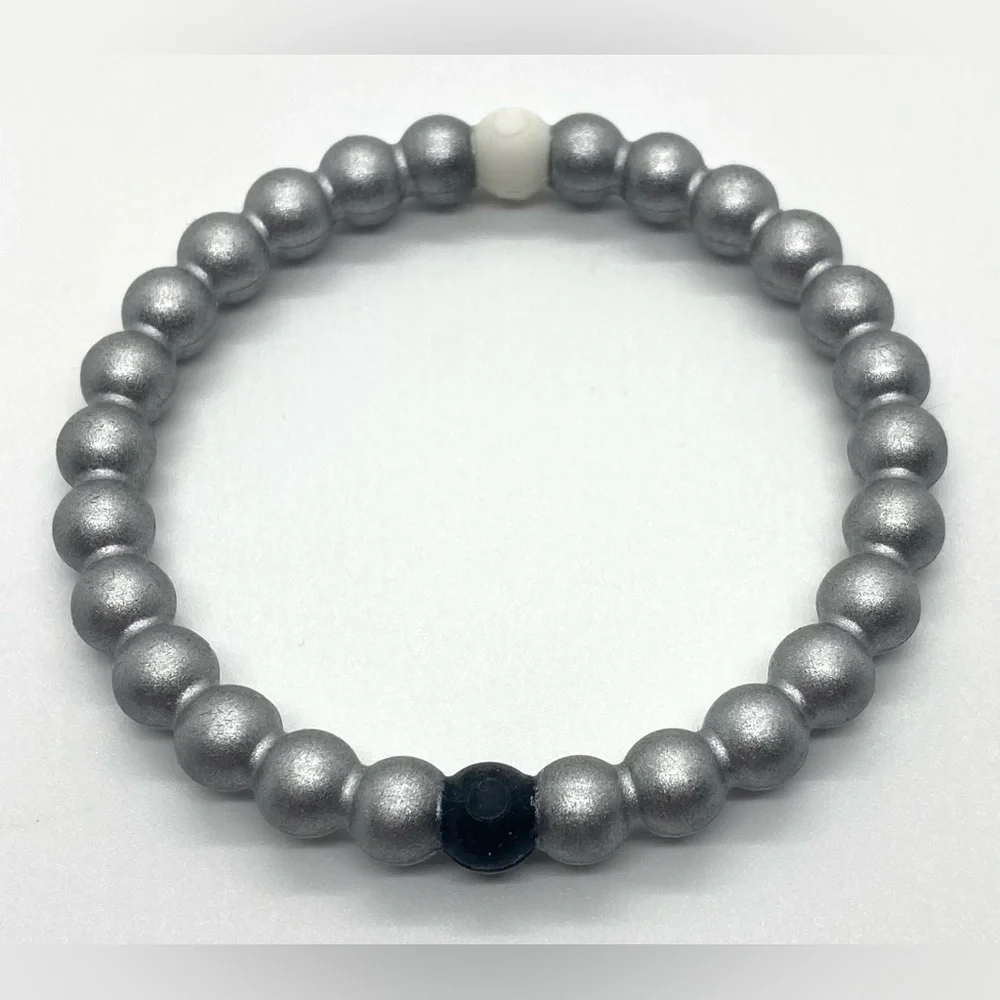 LOKAI Large Core Metallic Silver Bangle Bracelet Boho Y2K Beach Streetwear
